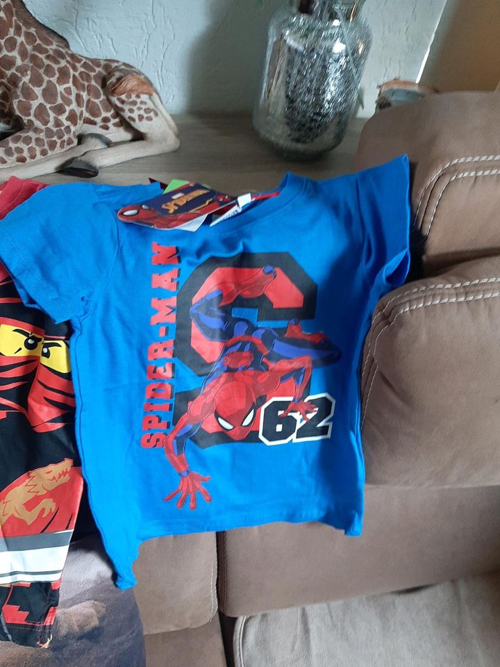 4 Sommershirts Gr 92-104 NEU Spiderman,Paw patrol, Ninjago in Gelsenkirchen