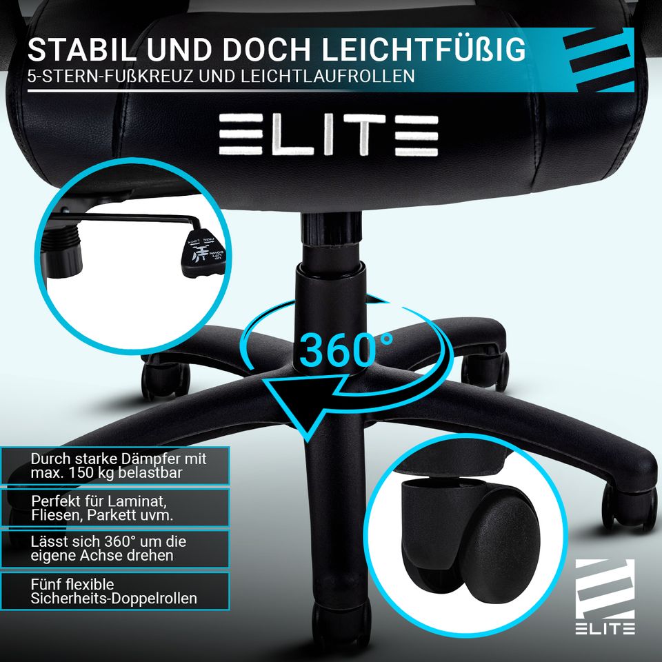 ELITE Gaming Stuhl MG100 Exodus | Ergonomischer Bürostuhl in Breitengüßbach