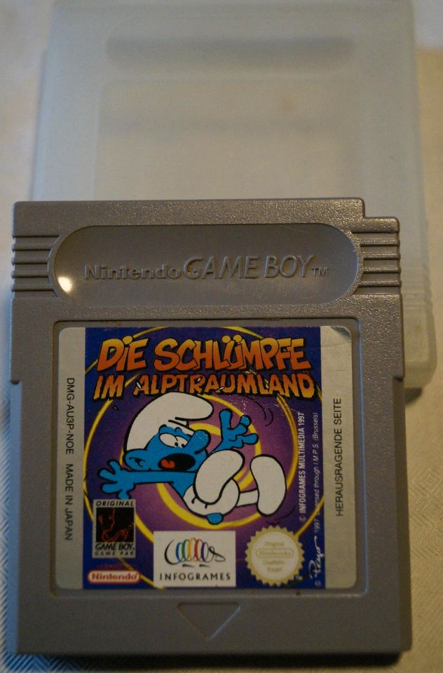 3x ORIGINAL Gameboy Spiele "Die Schlümpfe" in Hüllen in Althüttendorf