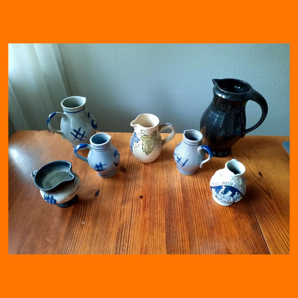 Krüge Keramik in verschiedenen Größen und Ausführungen in Malterdingen