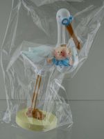 Baby Taufe Geschenke Tortenfigur Storch mit Baby / Boy Junge Blau Wiesbaden - Erbenheim Vorschau