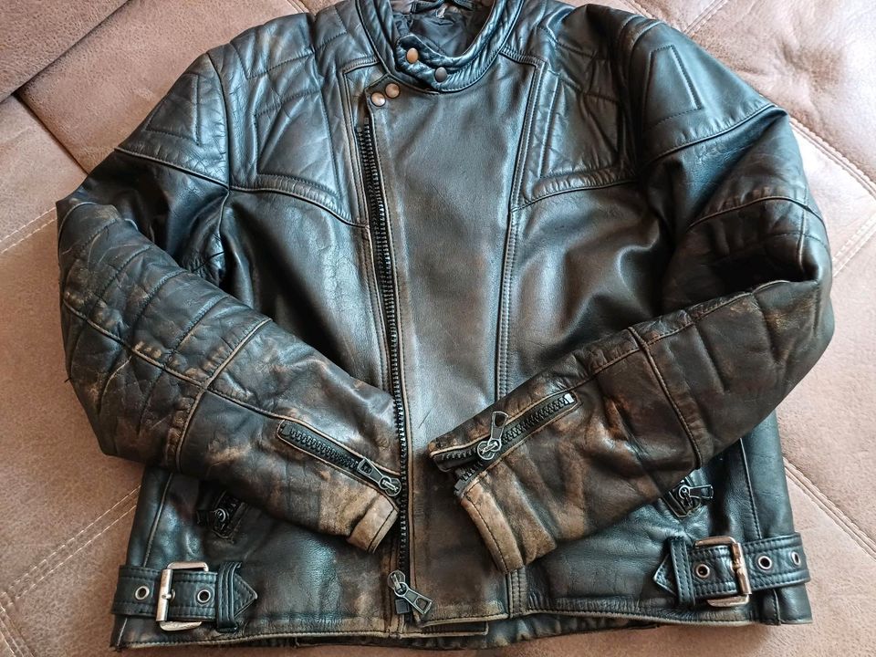 Lederjacke Bikerstyle Retro, Vintage Gr. 62 * kult in Hannover