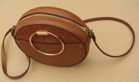 Damen Handtasche, rund, braun, Dm 20cm, 5 cm breit Stuttgart - Untertürkheim Vorschau