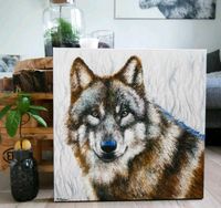 Wolf Tierbild Portrait Wandbild Unikat Kunst Malerei Leinwand Öl Nordrhein-Westfalen - Oberhausen Vorschau