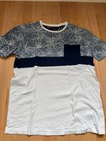 T-Shirt von Zara Man - blau / weiß mit Muster - Größe S Berlin - Lichterfelde Vorschau