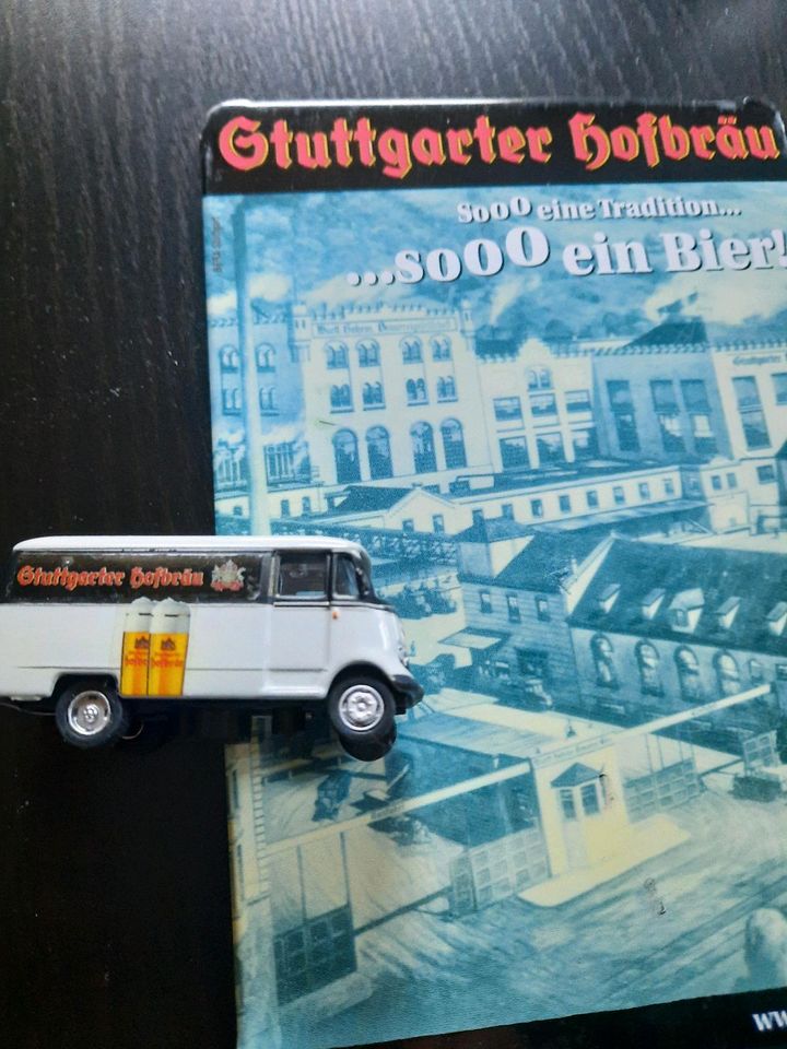 Kleiner Deko Bus von Hofbräu in Magstadt