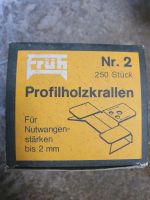 18 Pack Früh Nr.2 Profilholzkrallen für Nutwangen bis 3mm Schleswig-Holstein - Dersau Vorschau