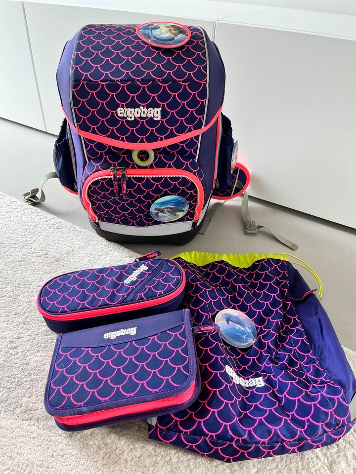 Ergobac cubo PerlentauchBär, 5-teiliges Schulrucksack-Set in Rüdesheim