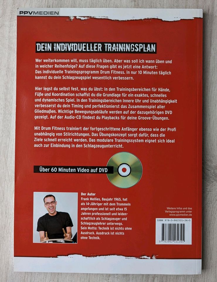 Drum Fitness Schlagzeug Übungsbuch mit CD + DVD in Karlstein