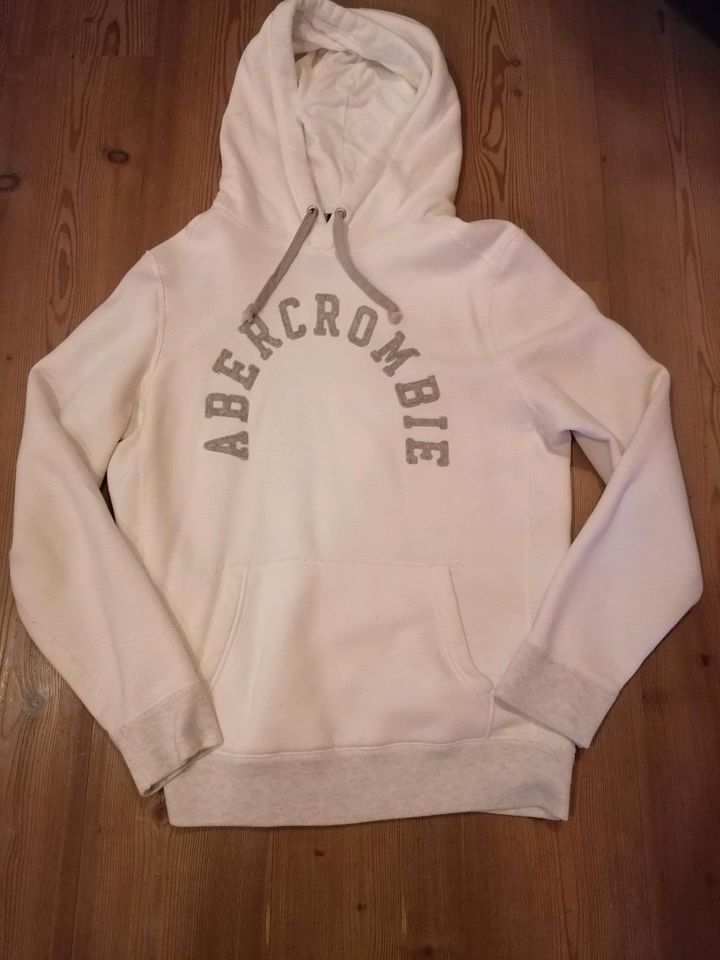 Abercrombie, Pullover, Hoodie, Gr. M, Herren, weiß, Pulli, Top in Raubling