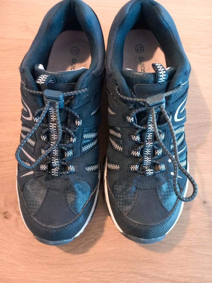 Mädchen Trekking Schuhe Gr. 37 dunkelblau Sneaker Wanderschuhe in Dettingen an der Erms