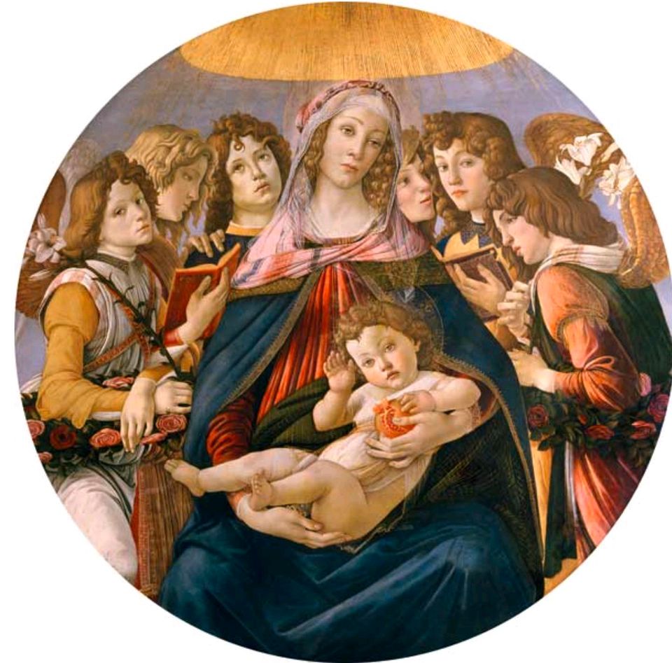 NEU Kunstdruck Sandro Botticelli Madonna della Melagrana in Berlin