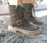 Schnür-Stiefelette 39 La Strada oliv/grau * wie NEU Boots Nordrhein-Westfalen - Wettringen Vorschau