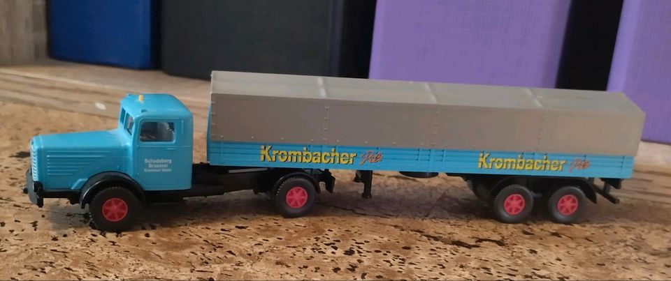 Werbe LKW von Krombacher Pils in Freital