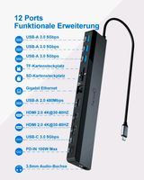 NewQ 12-in-1 USB-C Hub HDMI, Audio, Ethernet, SD/TF, Thunderbolt München - Thalk.Obersendl.-Forsten-Fürstenr.-Solln Vorschau