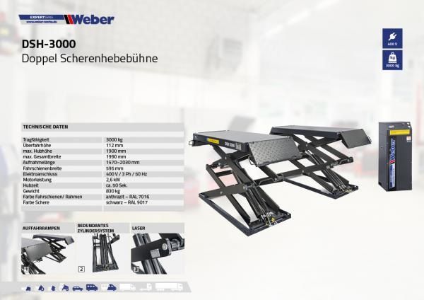 Doppel Scherenhebebühne Weber DSH3000 NEU Versand kostenlos in Wenden