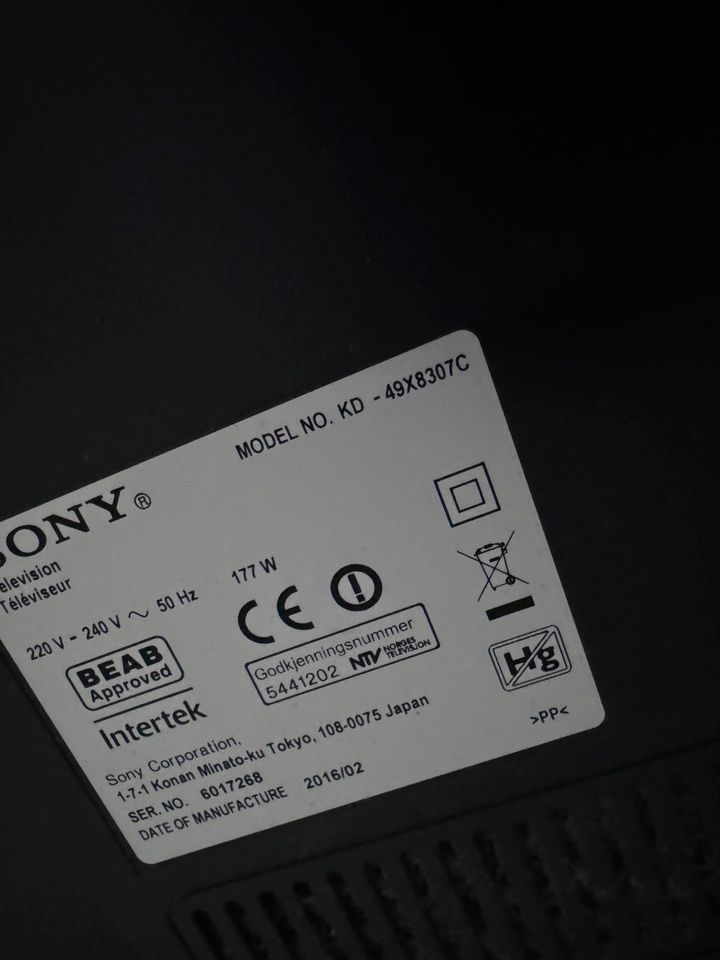 Sony 49X8307C - 49 Zoll 4K - Defekt in Bonn