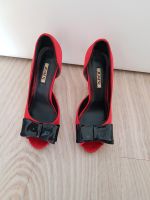 Damen Schuhe gr. 35 rot mit schwarzen Schleife, elegant Münster (Westfalen) - Coerde Vorschau