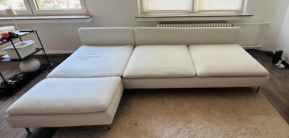 Ikea SÖDERHAMN 4er-Sofa mit Récamiere, Blekinge weiß in Bochum