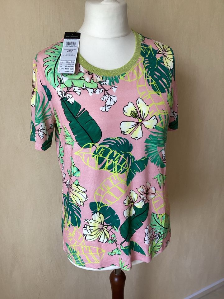 Betty Barclay Shirt Kurzarmshirt 42 bunt grün rosa in Bad Segeberg