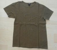 olivfarbenes Piqué-T-Shirt mit Druck - Gr. S Baden-Württemberg - Tuttlingen Vorschau