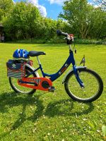 Puky Kinderfahrrad Captn Sharky 18 Zoll mit KED Helm & Packtasche Schleswig-Holstein - Achterwehr Vorschau