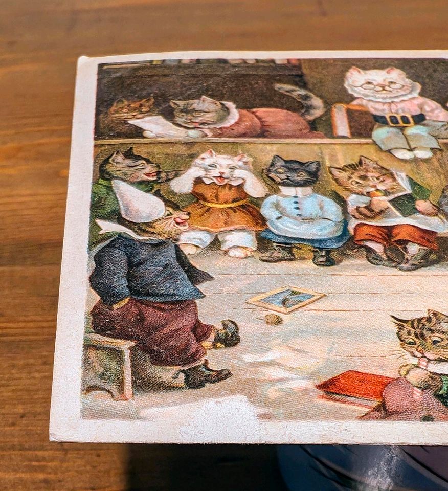 Rar Louis Wain Postkarte Katzen Cats Vintage 1907 Schule Academy in Rostock