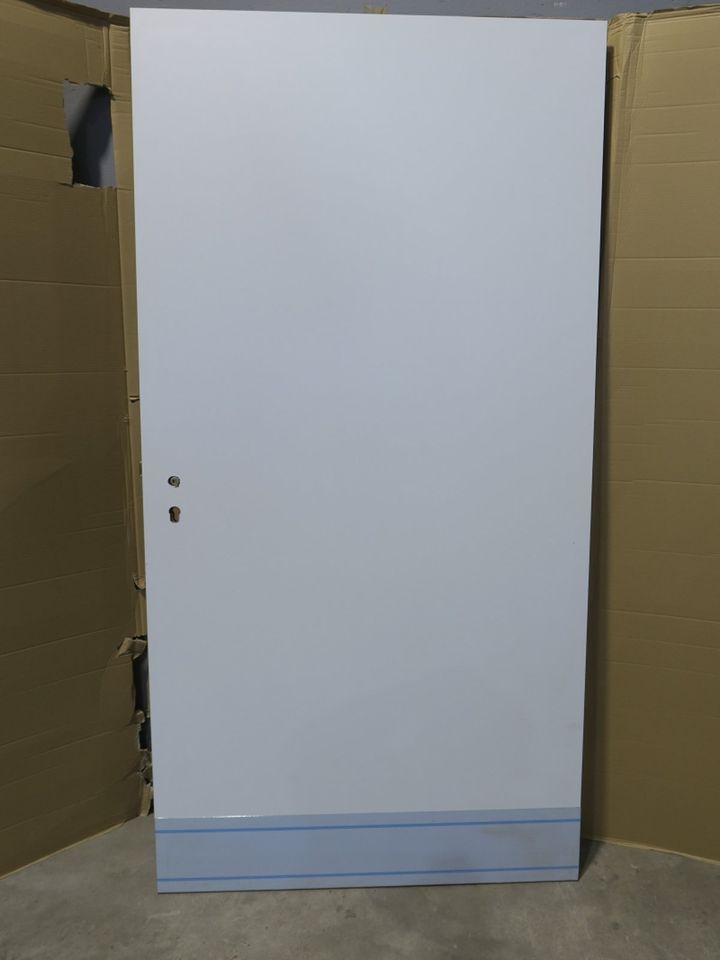 Tür Türblatt Eingangstür Weiß Links 209,5x95,5cm #29334 in Dinslaken