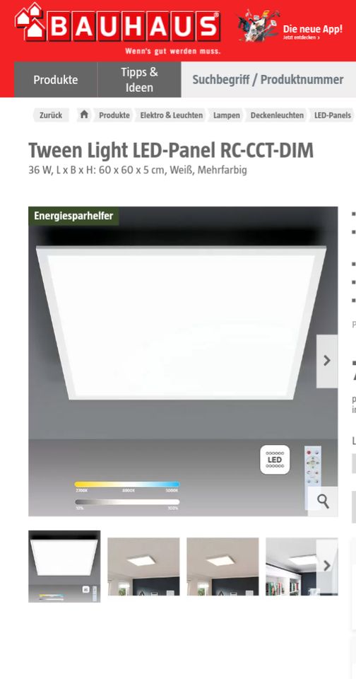 Deckenleuchte/ Tween Light LED- Panel 2Stck. in Wuppertal