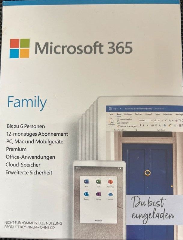 Microsoft 365 Family - neu in Originalverpackung - inkl. Versand in Lautenbach