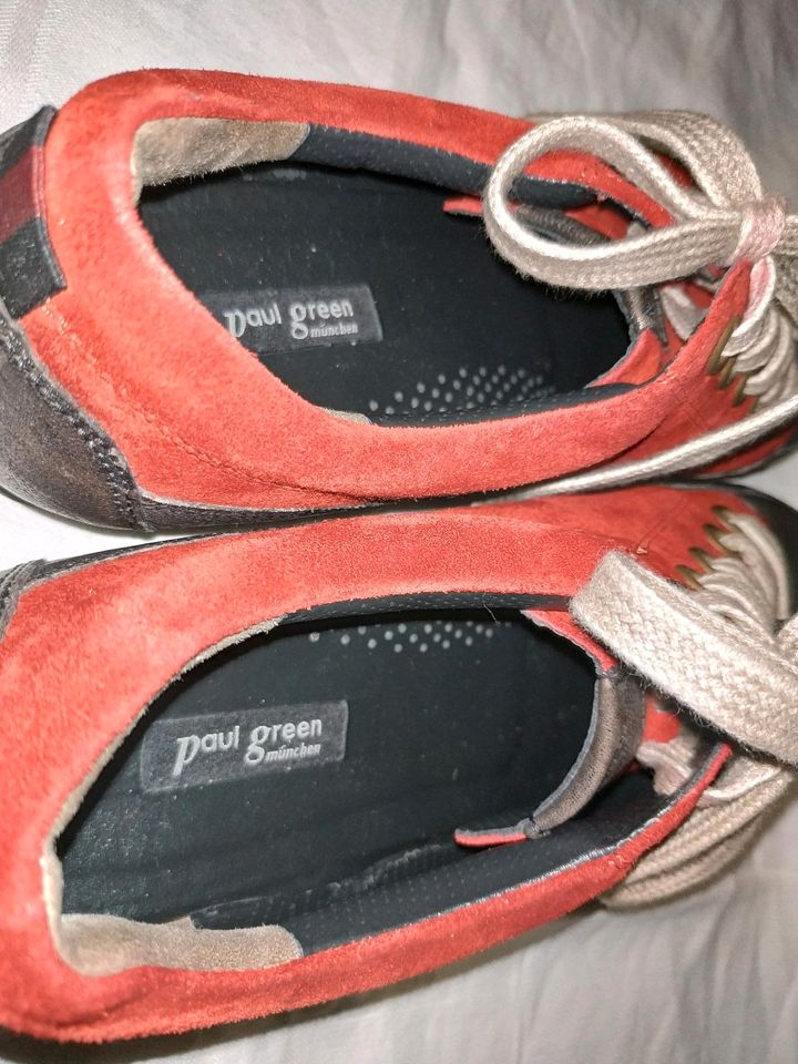 Paul Green Damen Schnürschuhe Sneaker Gr. 38,5 Rot Wildleder in Stuttgart