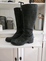 Ugg 41 Stiefel Leder Lammfell hoch shabbie Schwarz Profilsohle Dithmarschen - Buesum Vorschau