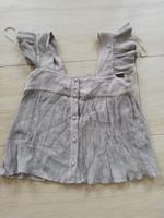 Zara Shirt Hemdchen grau Flügelärmel Boho zart Bayern - Olching Vorschau