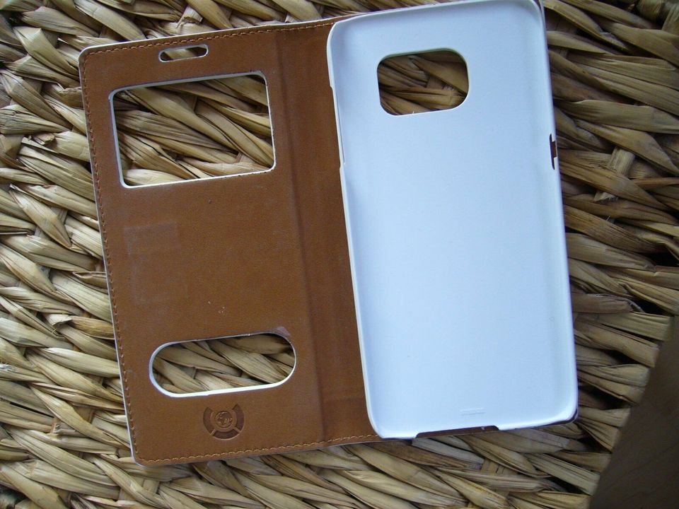 Handy Tasche Cover Hülle beige für  SamsungModell S7 edga Neuw. in Speichersdorf