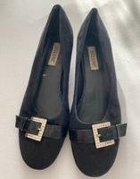 Ballerinas mit Absatz, Glitzersteine, schwarz, Gr. 40 Bayern - Markt Bibart Vorschau