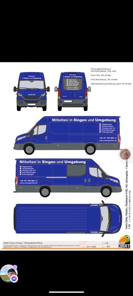 MöbelTaxi in Singen und Umgebung! DE-AT- HU/PLATTENSEE in Singen