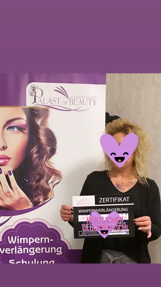 Wimpernverlängerung  Lash&Brow Lifting Schulung 4 Zertifikat in Duisburg