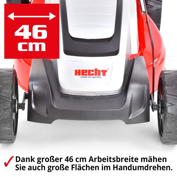 Elektro Rasenmäher Hecht Mulcher Motor Hand Mulch 46 cm Schnittbreite 1800 Watt VB in Greven