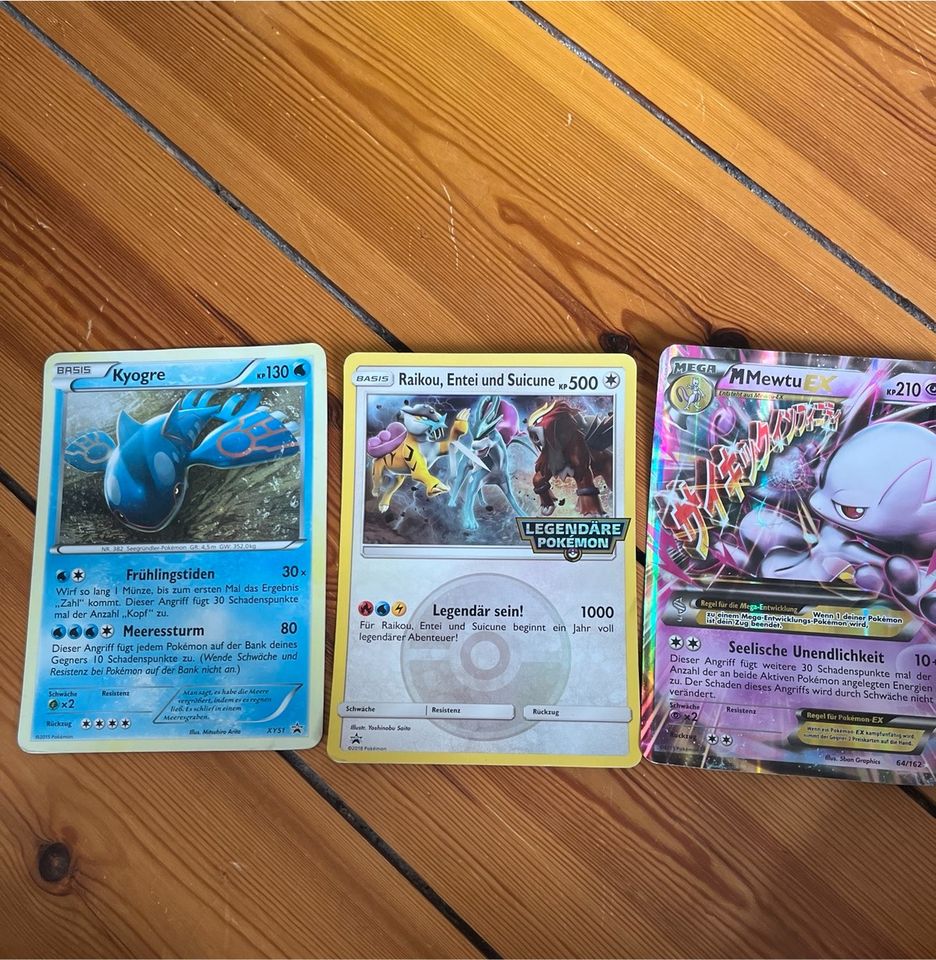 Pokémon Jumbo Karten XXL - Kyogre, Mewtwu, Rakiou; Entei; Suicune in Rehhorst