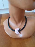 Halskette schwarz Edelstein rosa Kette Bayern - Rosenheim Vorschau