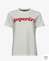 Superdry T-Shirt Shirt Weiß Schriftzug Rot M 36 38 Neuwertig Niedersachsen - Rastede Vorschau
