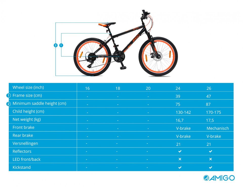 24 Zoll Fahrrad Mountainbike Kinderfahrrad 21 Gang Shimano Rot in Greven