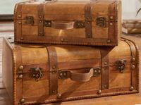 Koffer Vintage Holz Dekoration, 2 Set Bayern - Scheyern Vorschau