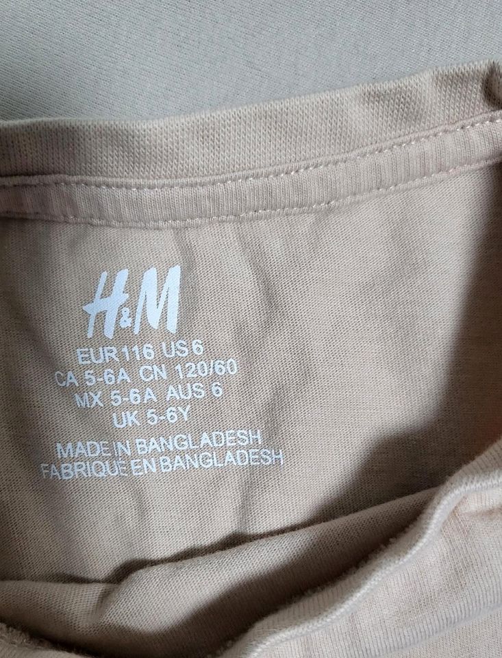 H&M Mädchen tshirt shorts set gr 116 in Dinslaken