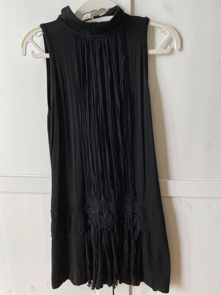 Kurzes Kleid mit Seiden Bändern schwarz Damen S in München