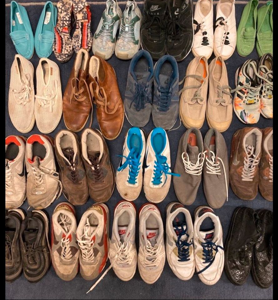 Restposten 33 Stück Marken Schuhe gebraucht Nike, Adidas, Gant in Lüneburg