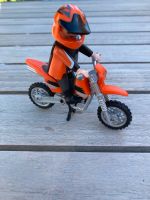 Playmobil Motorrad mit Fahrer orange Schleswig-Holstein - Ahrensburg Vorschau