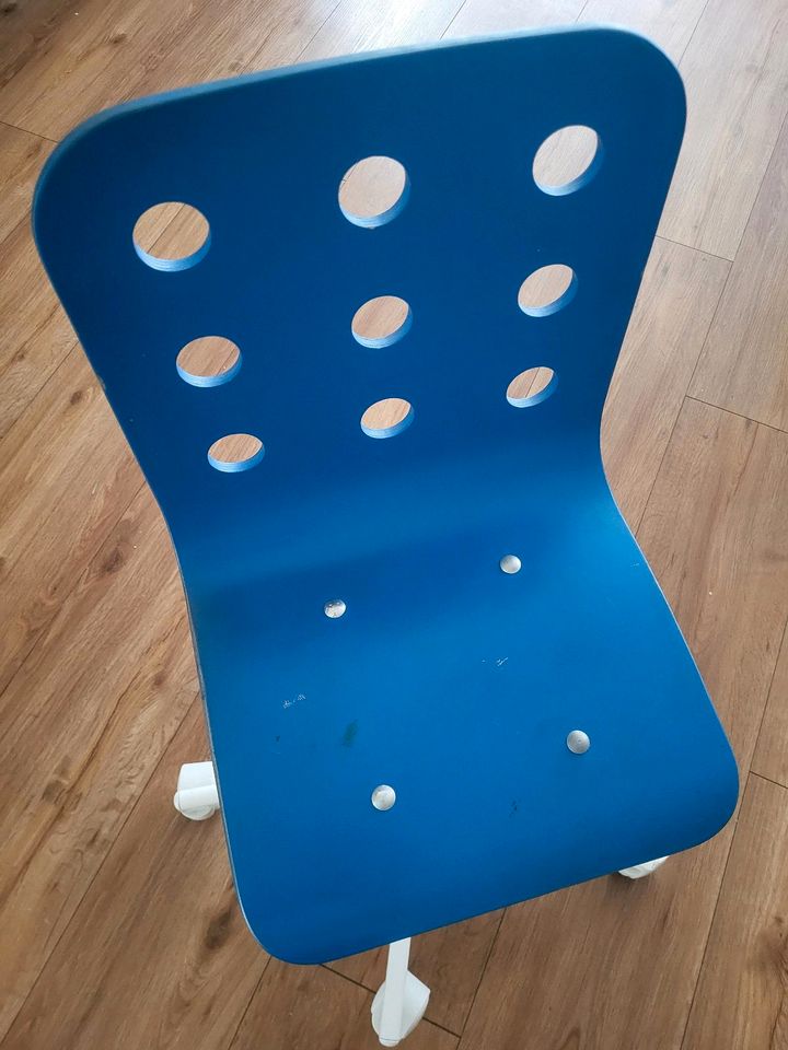 IKEA Kinderschreibtischstuhl, Kinderstuhl, blau, „Jules“ in Ulm