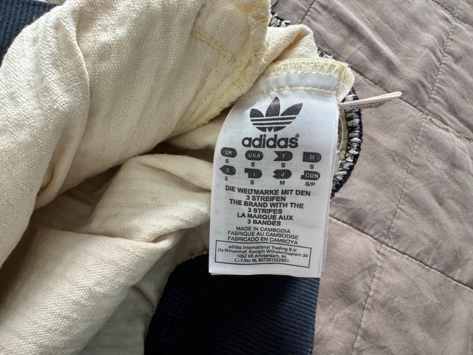 Adidas Original Velour Curderoy Jacke Gr S Dunkel Blau / Nature in München