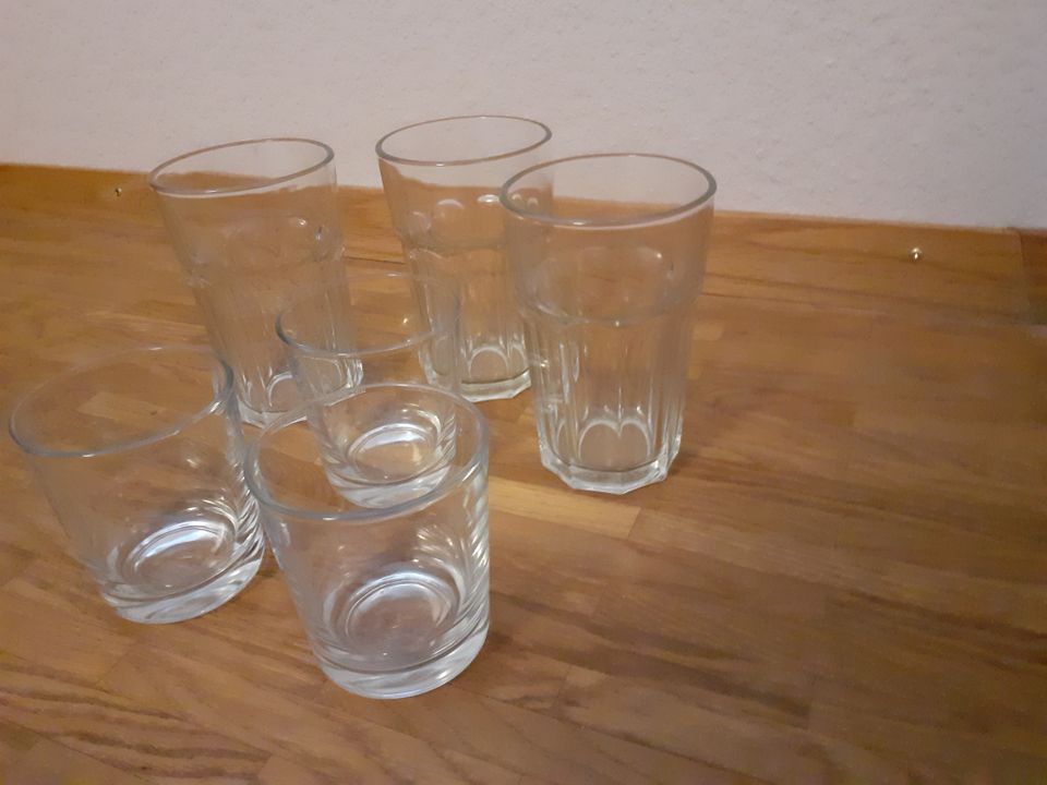 6 Trink Glas Gläser IKEA Wasser soft drink gebraucht in Weil am Rhein